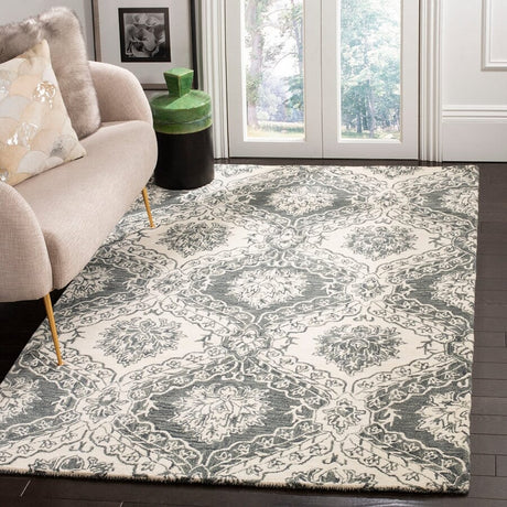 Safavieh Blossom Blm601M Blue / Ivory Rugs - Safavieh - blm601m - 4