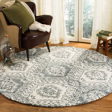 Safavieh Blossom Blm601M Blue / Ivory Rugs - Safavieh - blm601m - 6sq