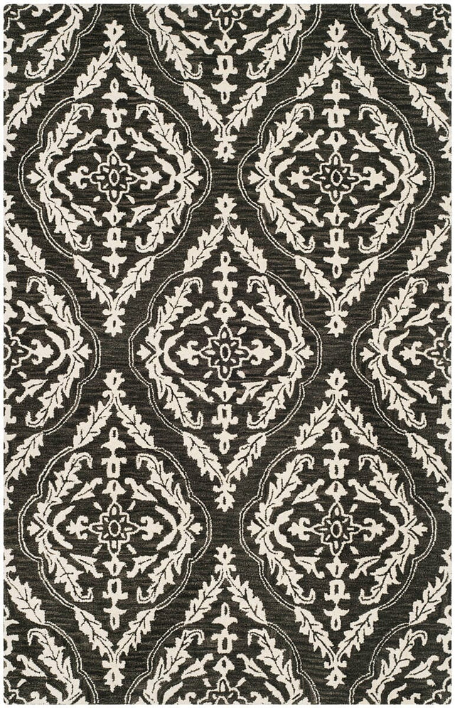 Safavieh Blossom Blm602H Charcoal / Ivory Rugs.