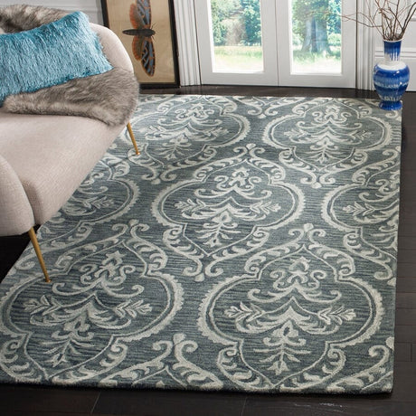 Safavieh Blossom Blm603M Blue / Sage Rugs - Safavieh - blm603m - 4