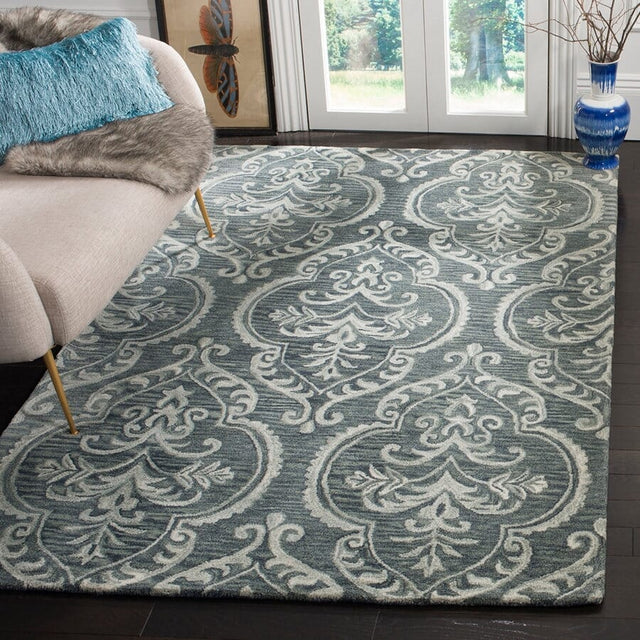 Safavieh Blossom Blm603M Blue / Sage Rugs.