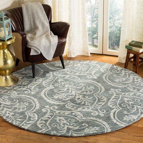 Safavieh Blossom Blm603M Blue / Sage Rugs - Safavieh - blm603m - 6sq