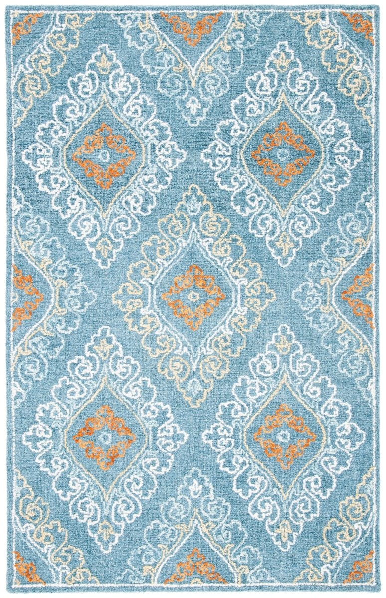 Safavieh Blossom Blm606M Blue/Yellow Rugs.