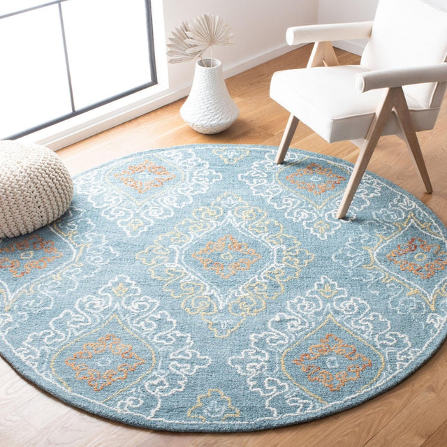 Safavieh Blossom Blm606M Blue/Yellow Rugs.