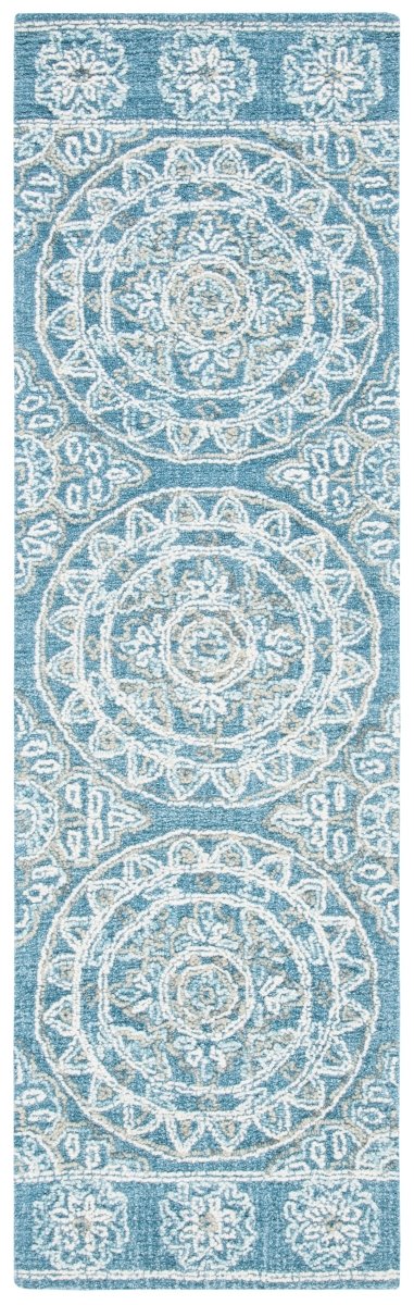 Safavieh Blossom Blm607M Blue/Ivory Rugs.