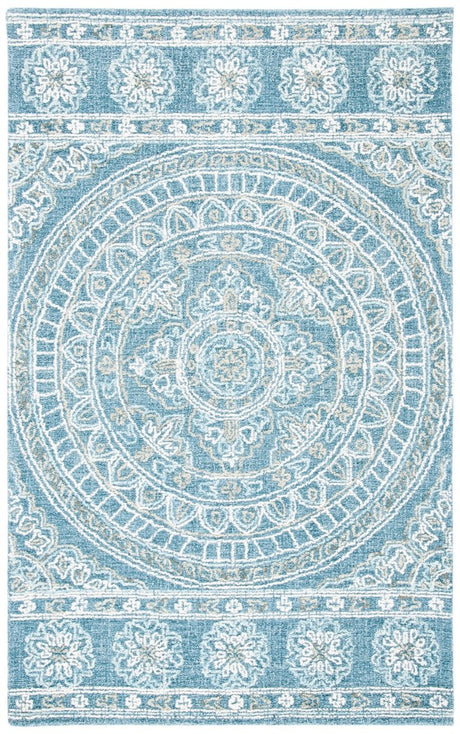 Safavieh Blossom Blm607M Blue/Ivory Rugs.