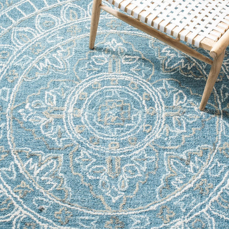 Safavieh Blossom Blm607M Blue/Ivory Rugs.