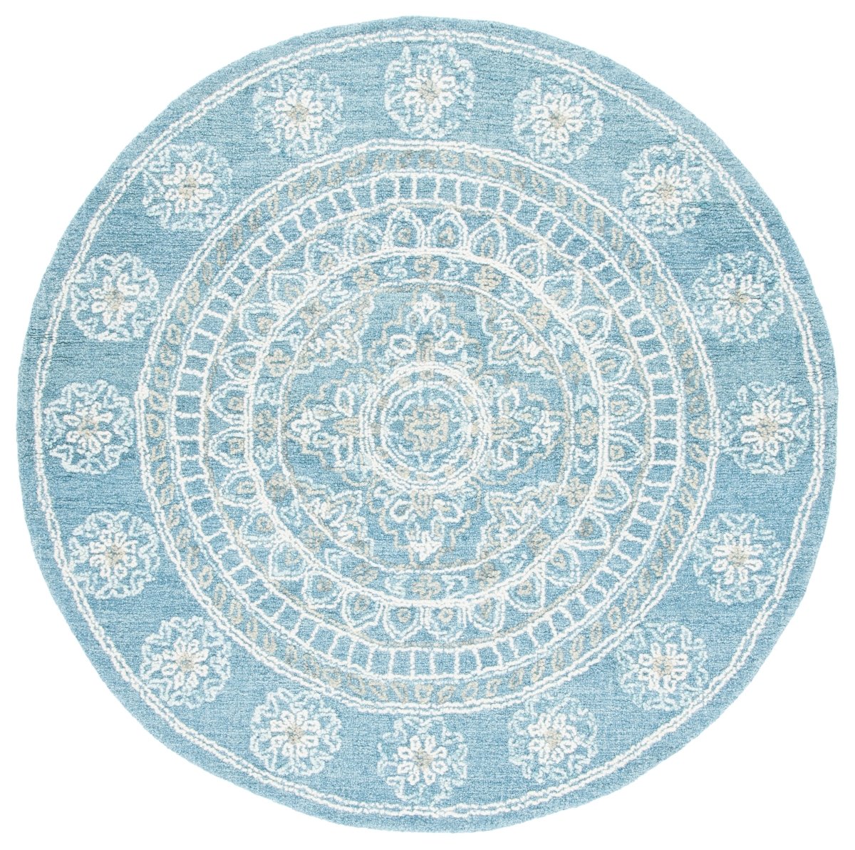 Safavieh Blossom Blm607M Blue/Ivory Rugs.