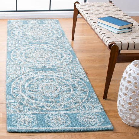 Safavieh Blossom Blm607M Blue/Ivory Rugs.