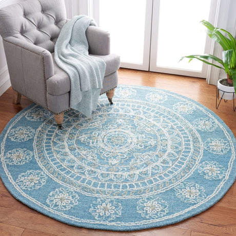 Safavieh Blossom Blm607M Blue/Ivory Rugs.