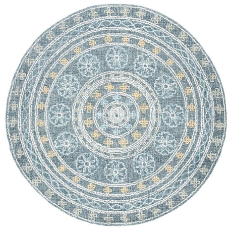 Safavieh Blossom Blm608H Charcoal/Yellow Rugs.