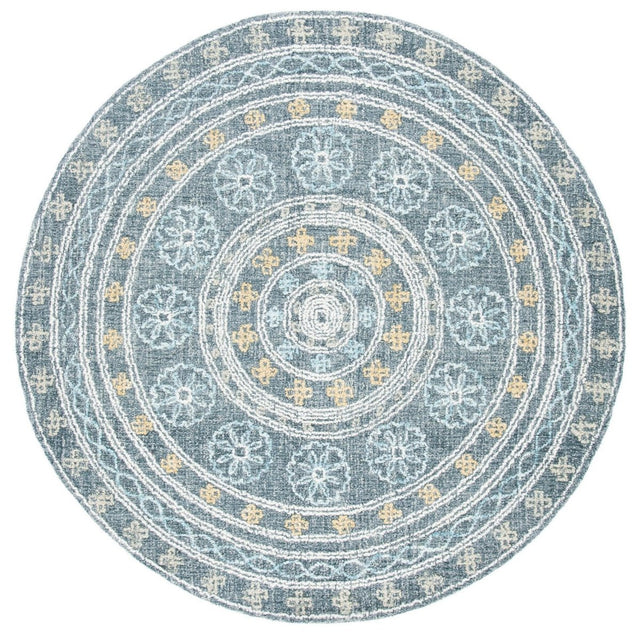 Safavieh Blossom Blm608H Charcoal/Yellow Rugs.