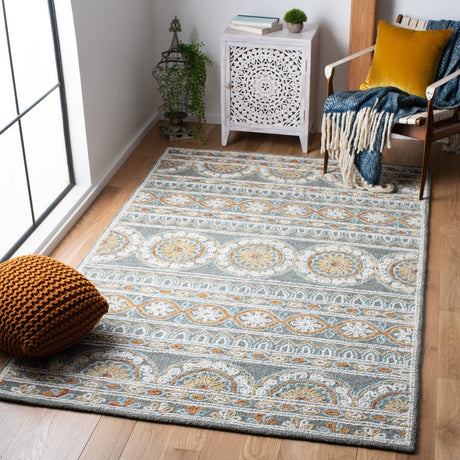Safavieh Blossom Blm609F Grey/Ivory Rugs.