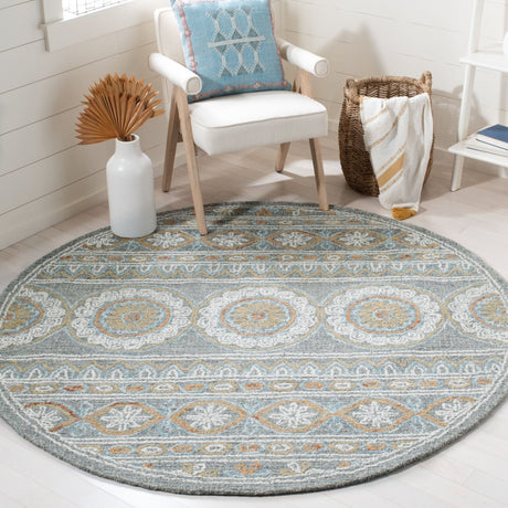 Safavieh Blossom Blm609F Grey/Ivory Rugs.