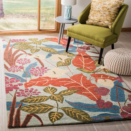 Safavieh Blossom Blm674A Blue / Multi Rugs.