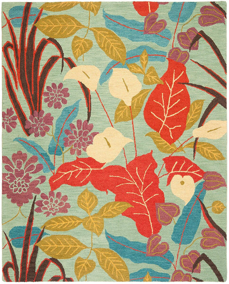 Safavieh Blossom Blm674A Blue / Multi Rugs.