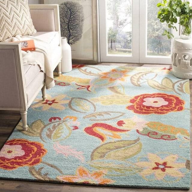 Safavieh Blossom Blm675A Blue / Multi Rugs.