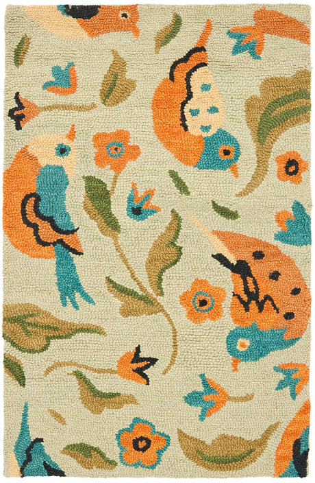 Safavieh Blossom Blm676A Sage / Multi Rugs.