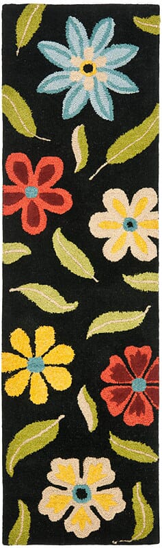 Safavieh Blossom Blm678B Black / Multi Rugs.