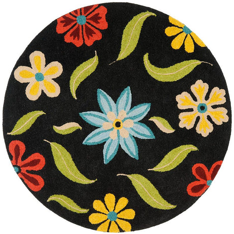Safavieh Blossom Blm678B Black / Multi Rugs.