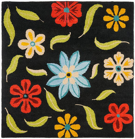 Safavieh Blossom Blm678B Black / Multi Rugs.