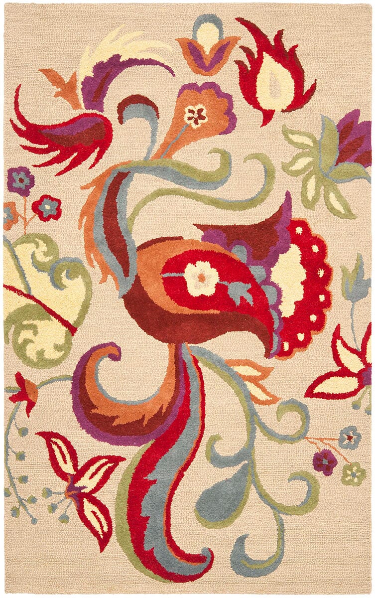 Safavieh Blossom Blm680A Beige / Multi Rugs.