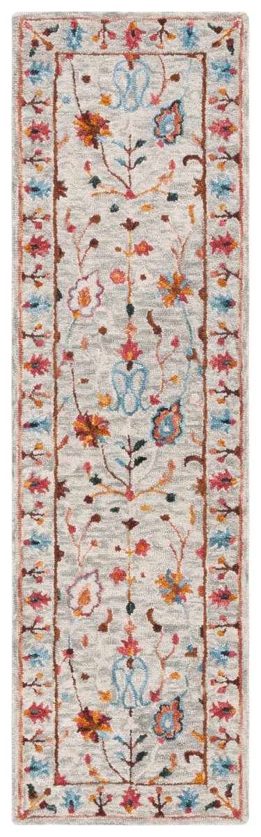 Safavieh Blossom Blm685F Grey/Red Rug.