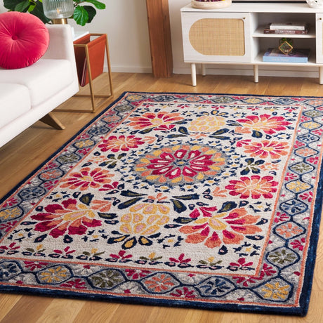 Safavieh Blossom Blm687A Ivory/Red Rug - Safavieh - blm687a - 3