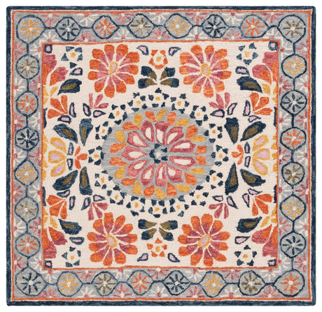 Safavieh Blossom Blm687A Ivory/Red Rug - Safavieh - blm687a - 6r