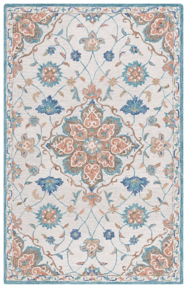 Safavieh Blossom Blm689B Beige/Blue Rug - Safavieh - blm689b - 3