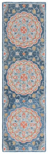 Safavieh Blossom Blm690M Blue/Red Rug.