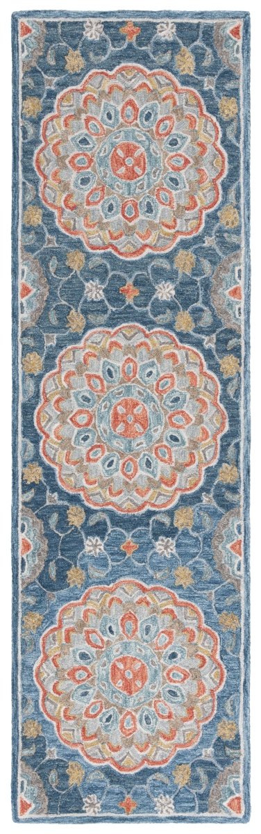 Safavieh Blossom Blm690M Blue/Red Rug - Safavieh - blm690m - 28