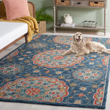 Safavieh Blossom Blm690M Blue/Red Rug.