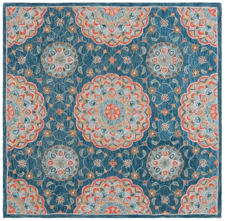 Safavieh Blossom Blm690M Blue/Red Rug - Safavieh - blm690m - 6r