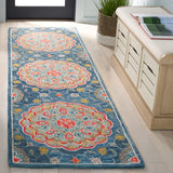 Safavieh Blossom Blm690M Blue/Red Rug.