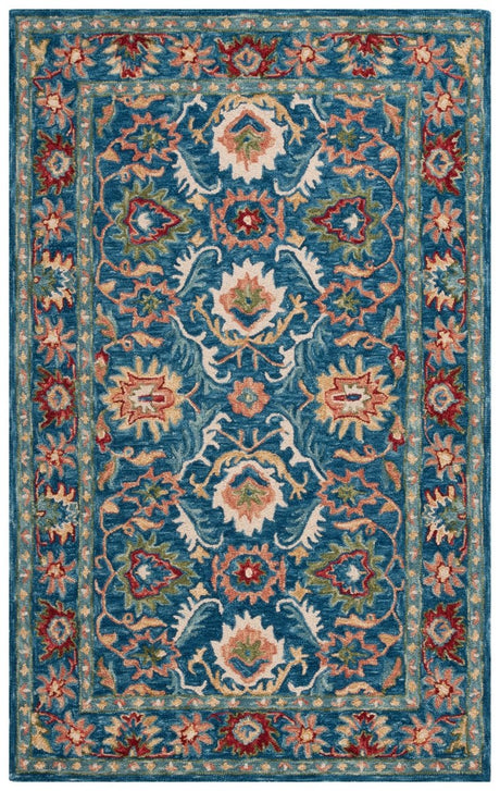 Safavieh Blossom Blm691M Blue/Green Rug - Safavieh - blm691m - 3