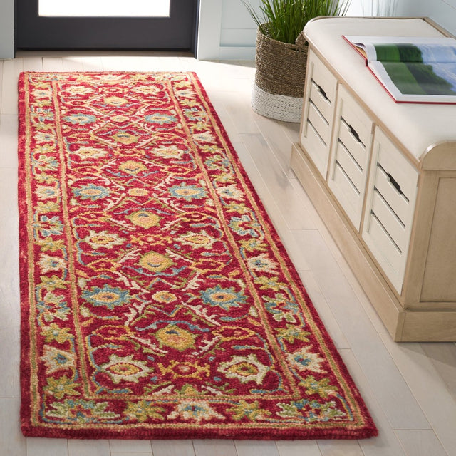 Safavieh Blossom Blm691Q Red/Green Rug.