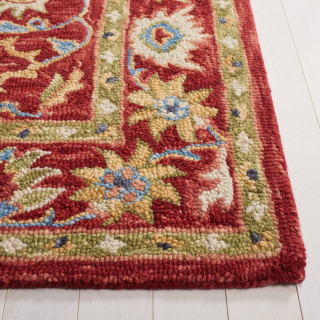 Safavieh Blossom Blm691Q Red/Green Rug.