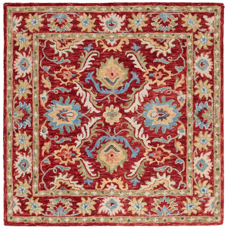 Safavieh Blossom Blm691Q Red/Green Rug - Safavieh - blm691q - 6r