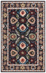 Safavieh Blossom 4'-0" x 6'-0" Rug in Black / Ivory