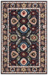 Safavieh Blossom Blm691Z Black/Ivory Rug.