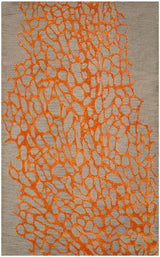 Safavieh Blossom Blm695C Grey / Orange Rugs.