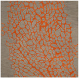 Safavieh Blossom Blm695C Grey / Orange Rugs.