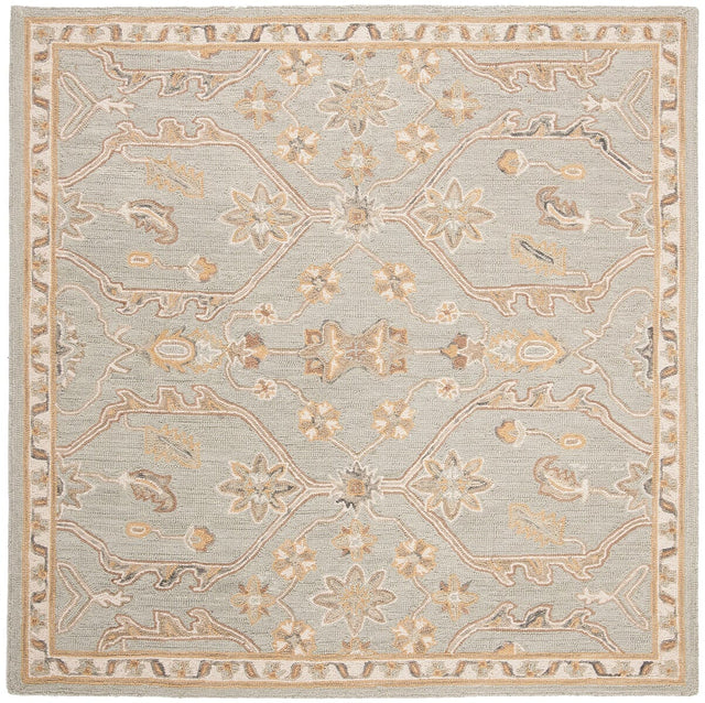 Safavieh Blossom Blm701M Slate / Beige Rugs - Safavieh - blm701m - 6sq