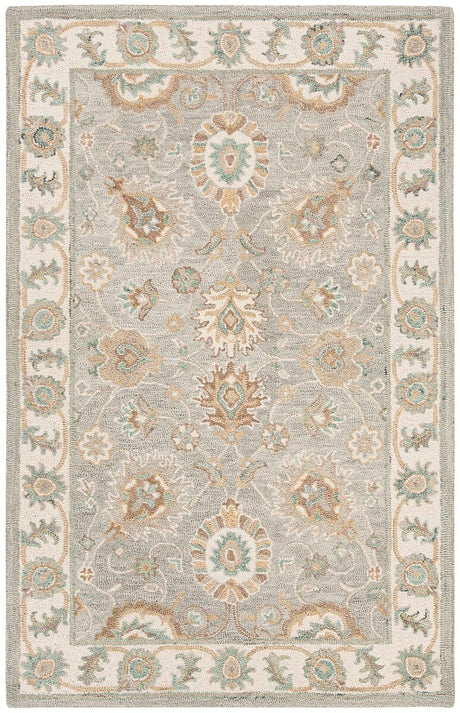 Safavieh Blossom Blm702M Aqua / Ivory Rugs - Safavieh - blm702m - 4