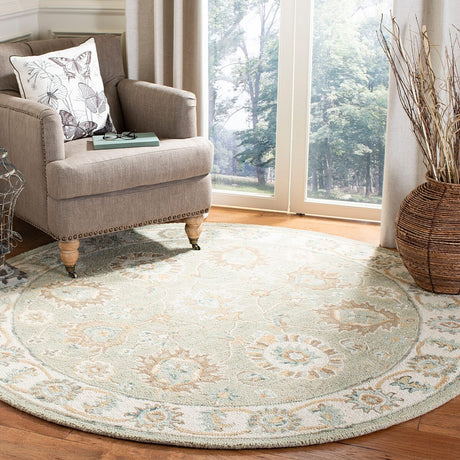 Safavieh Blossom Blm702W Sage / Ivory Rugs - Safavieh - blm702w - 6sq