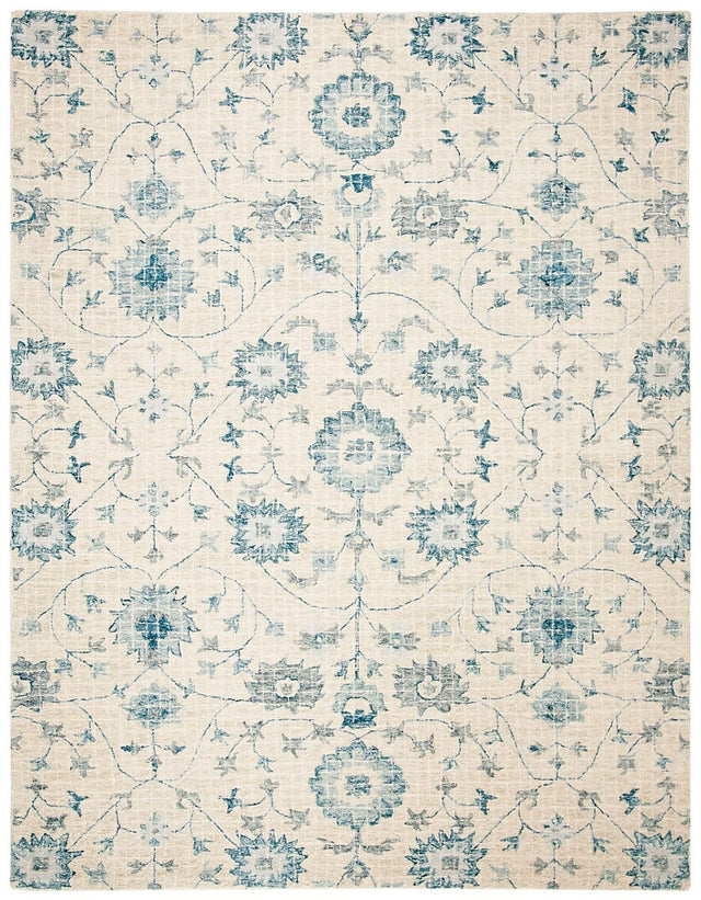 Safavieh Blossom Blm812F Silver / Blue Rugs.