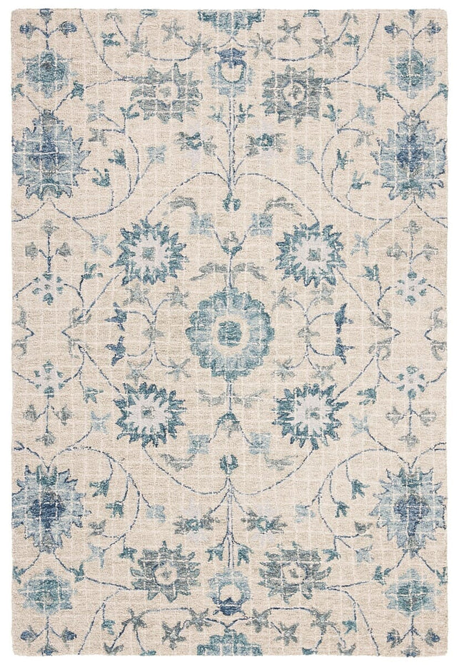 Safavieh Blossom Blm812F Silver / Blue Rugs.