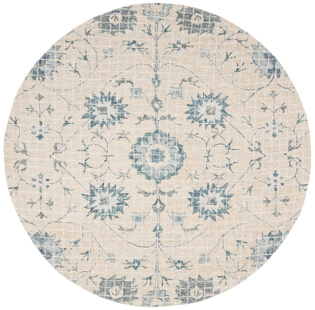 Safavieh Blossom Blm812F Silver / Blue Rugs.