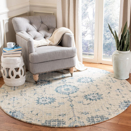 Safavieh Blossom Blm812F Silver / Blue Rugs - Safavieh - blm812f - 6sq